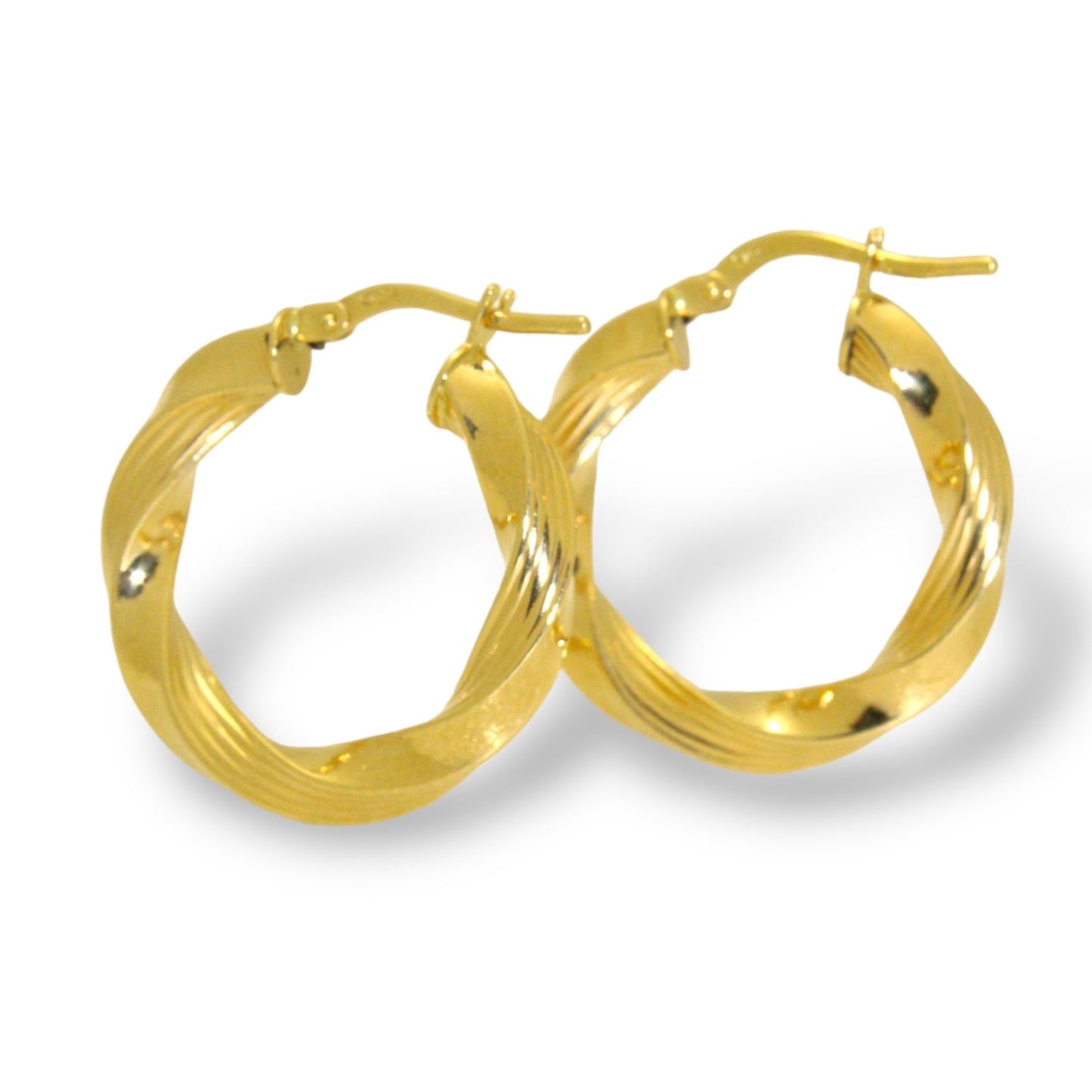 Fancy Twisted Hoops Earrings