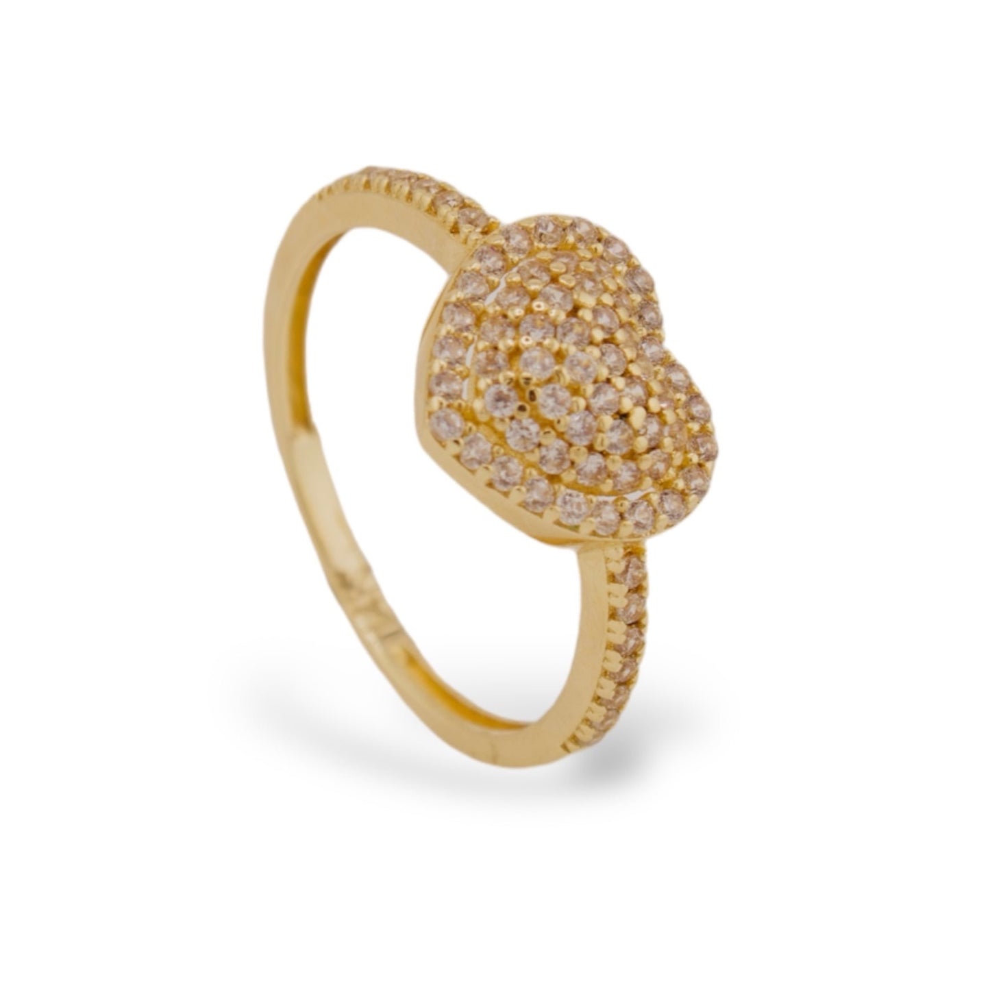 Fancy Heart Zirconia Ring
