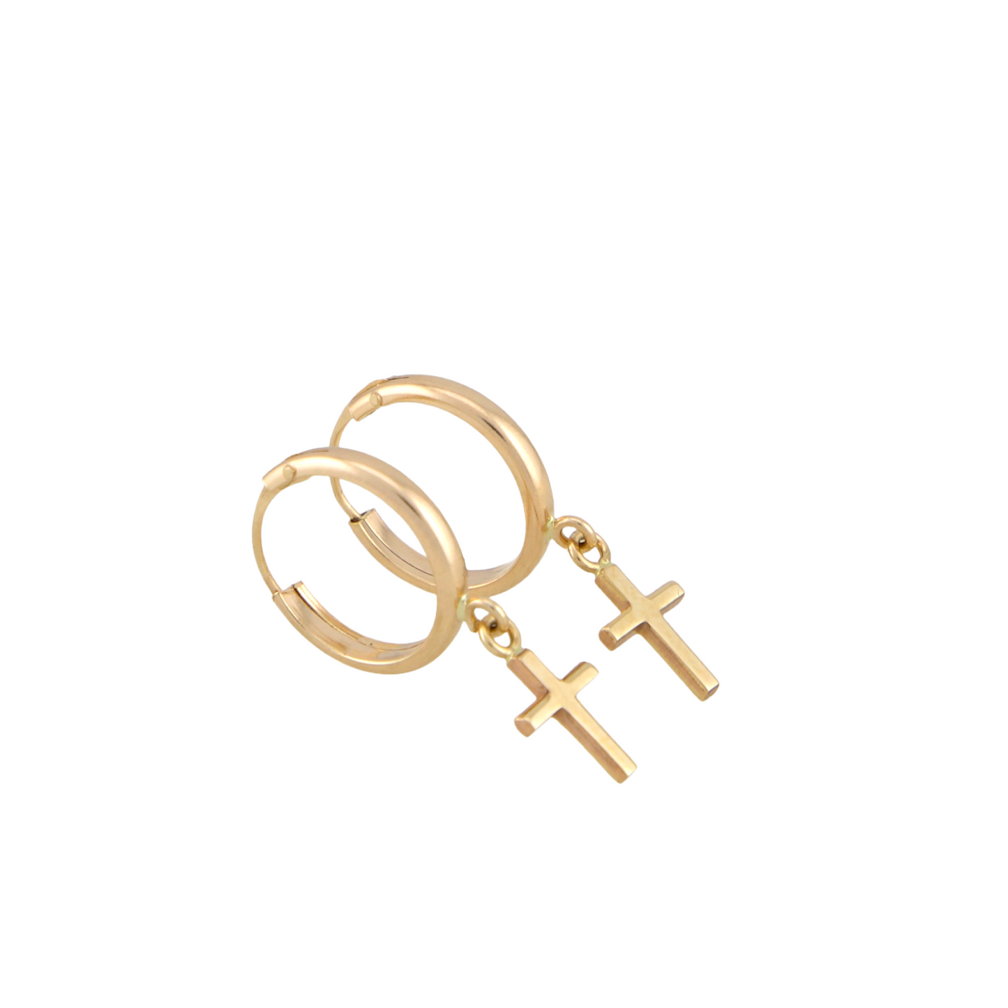 Cross Hoops Earrings