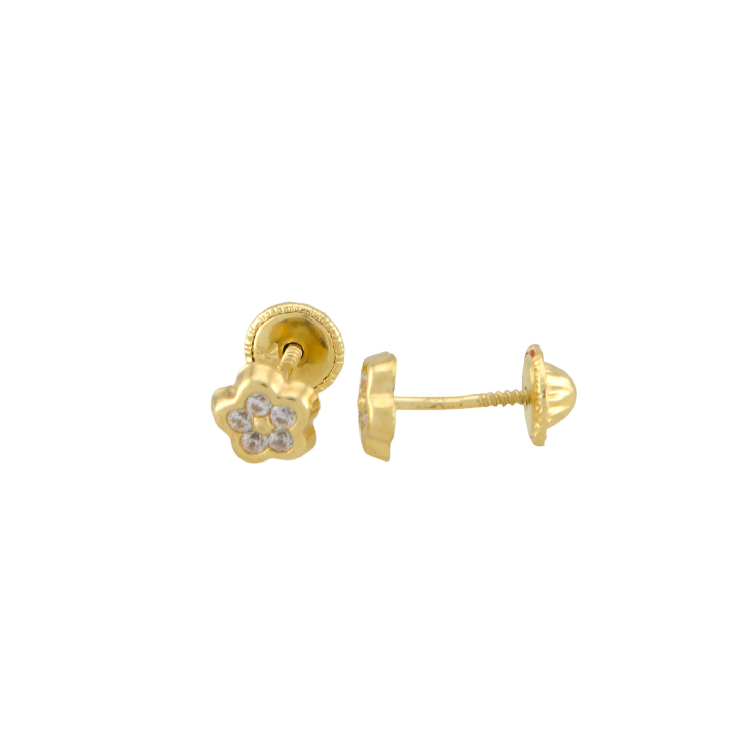 Flower Zirconia Stud Earrings