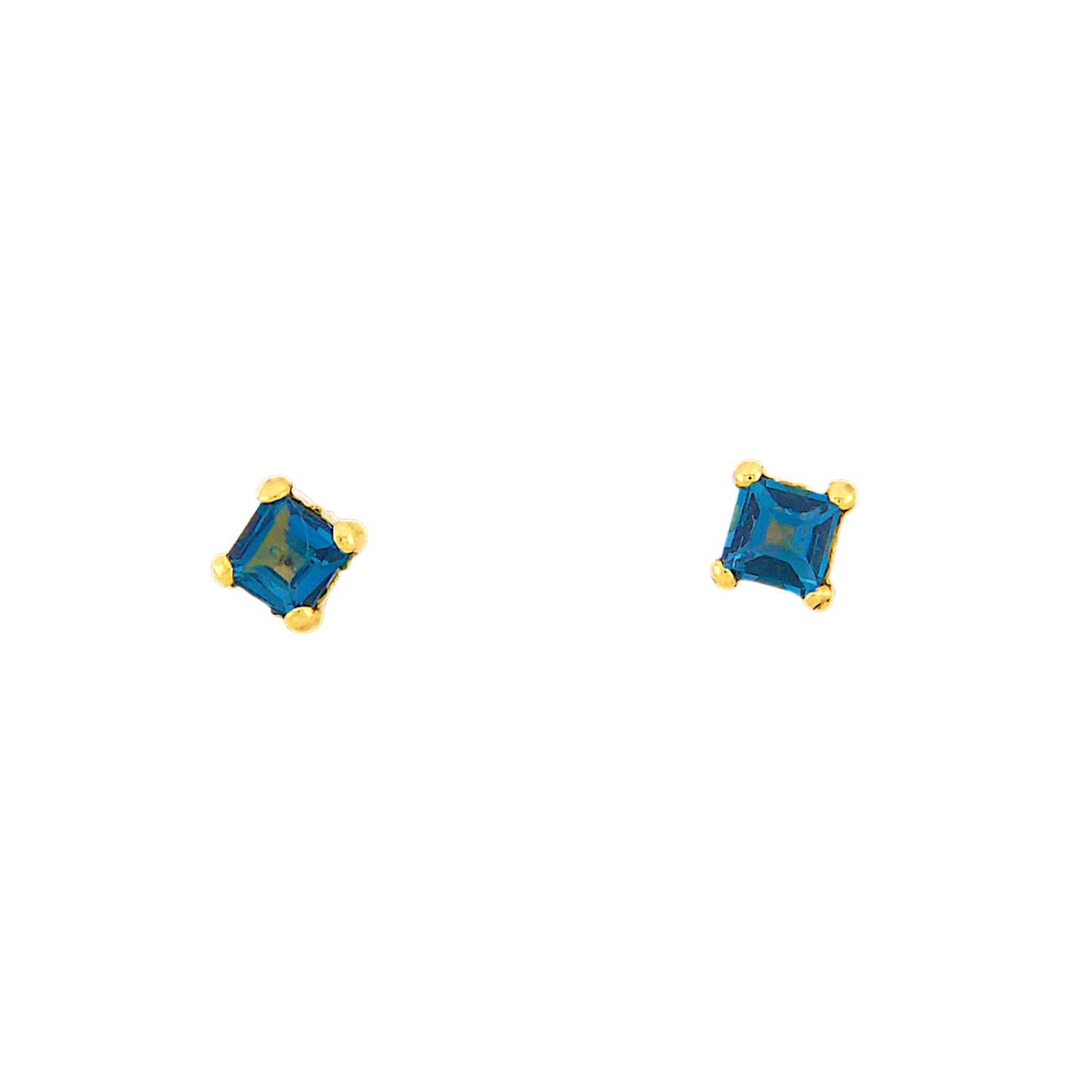London Blue Stone Stud Earrings