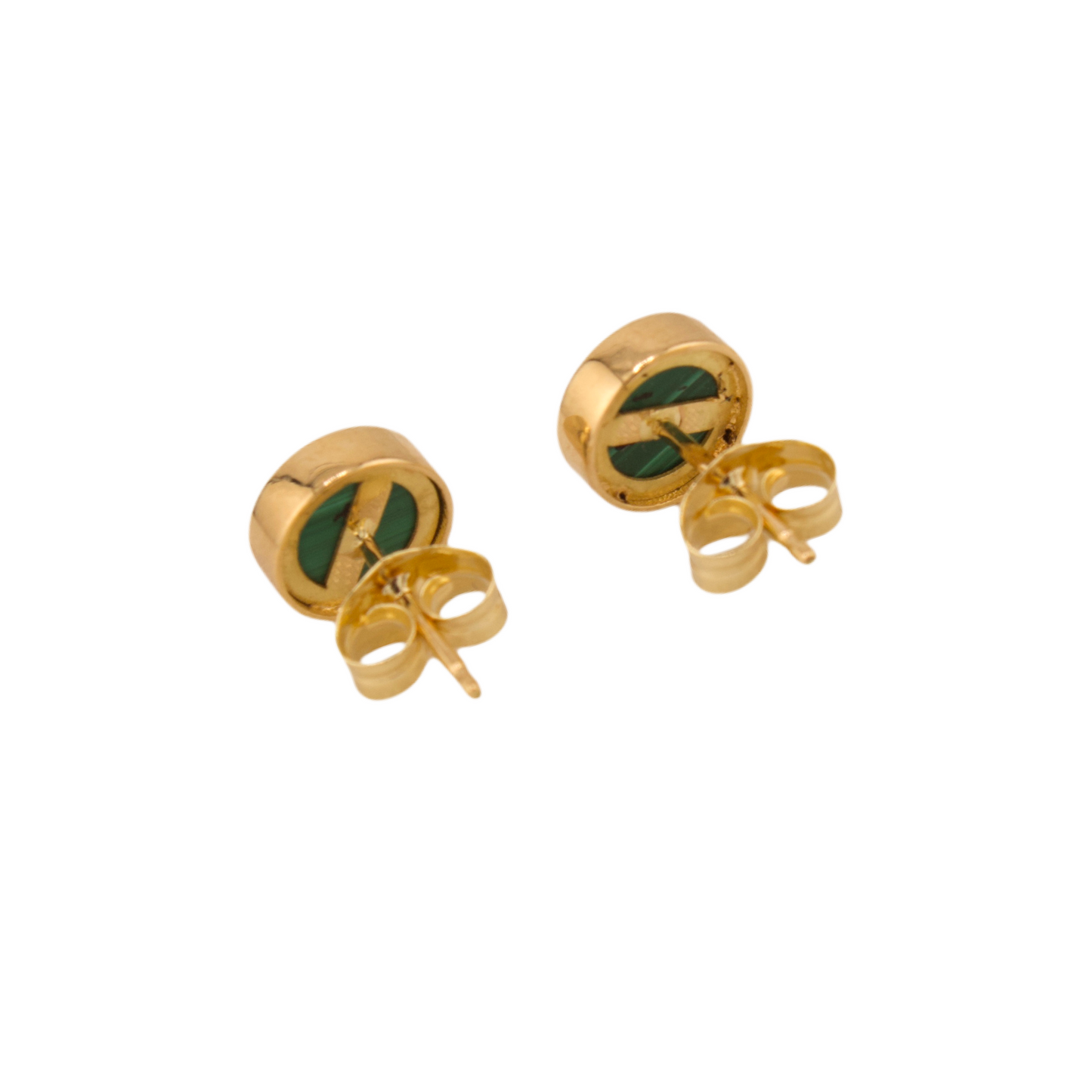 Green Malachite Stud Earrings