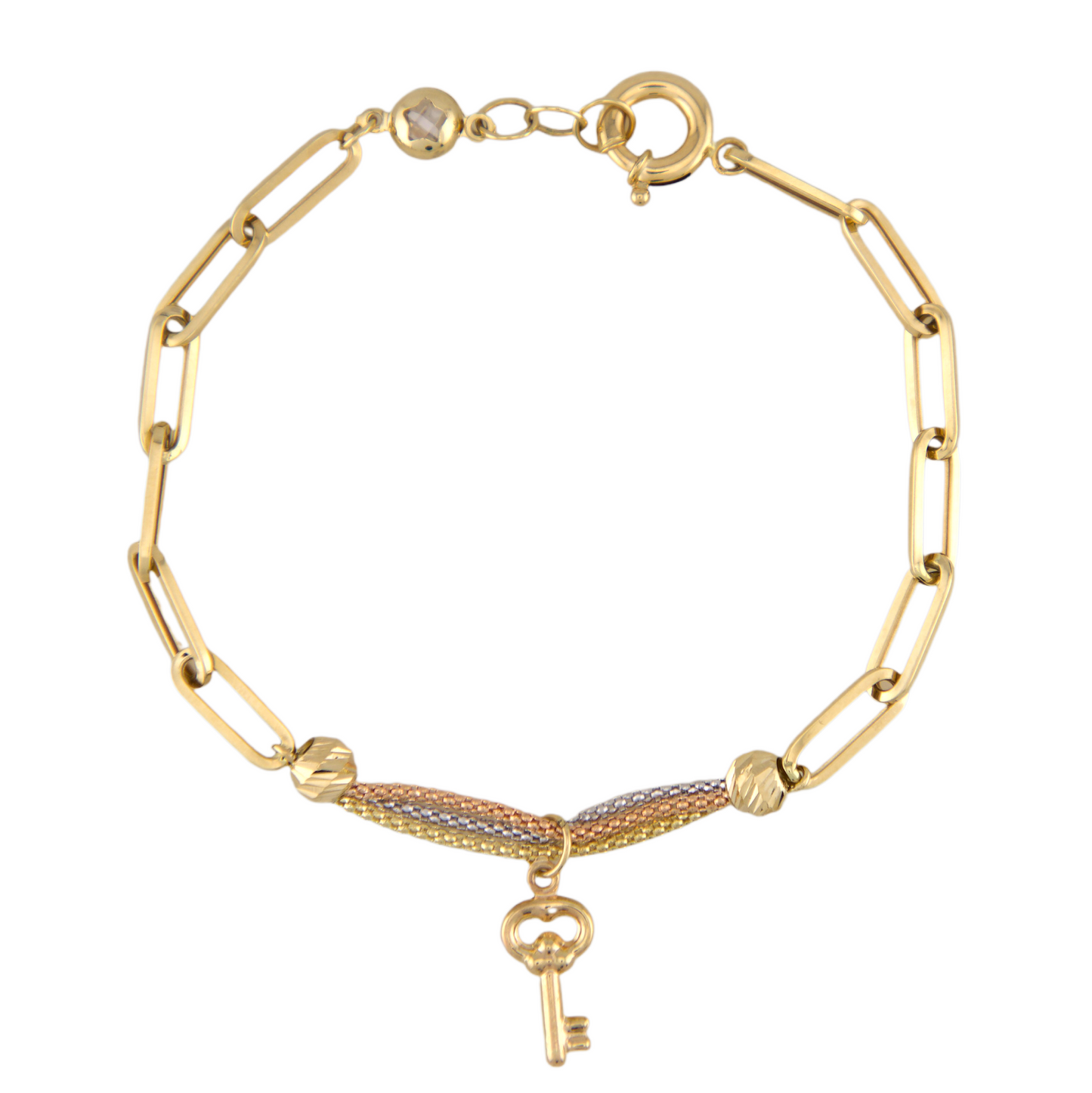 Three Colors Paper Clip Bracelet