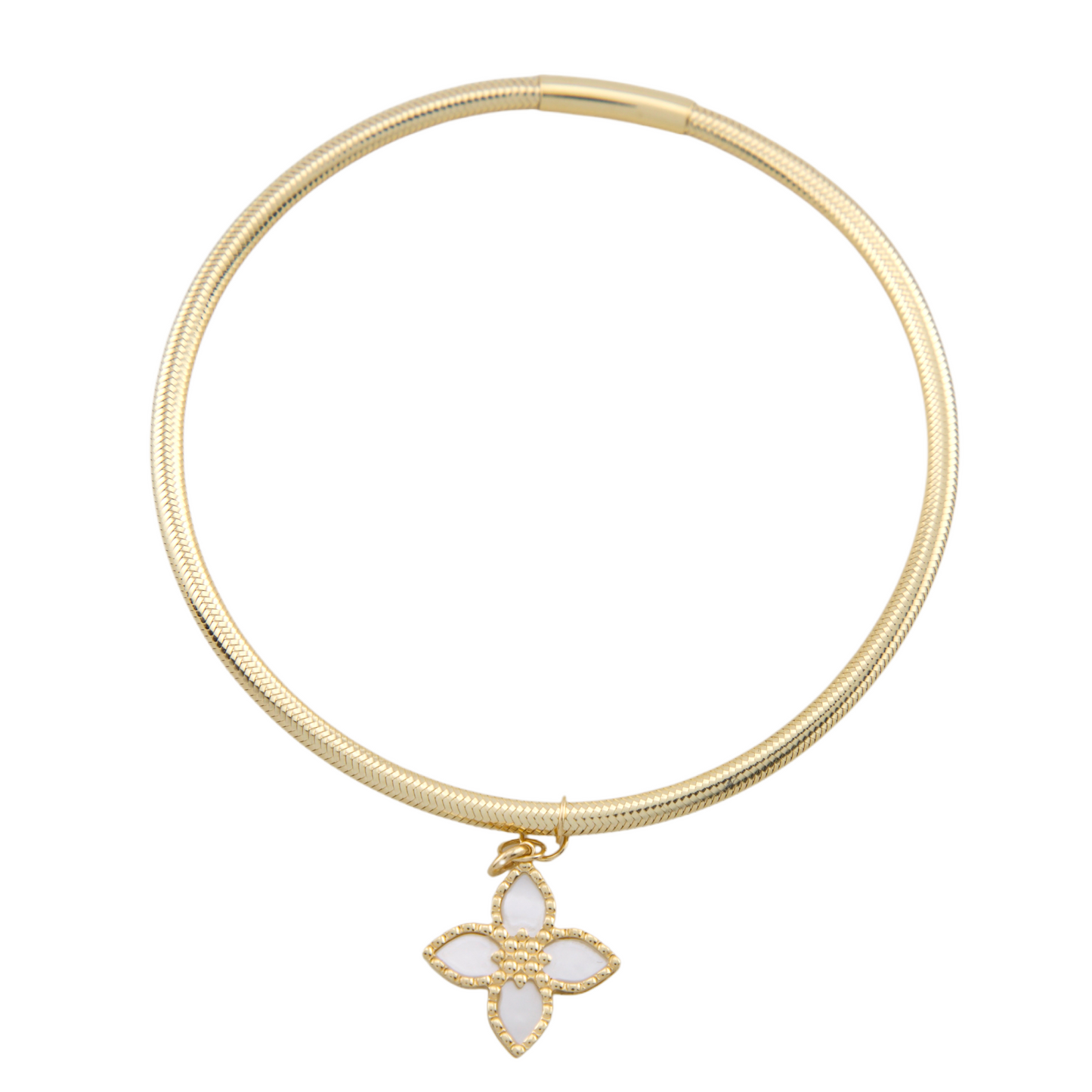 Stretch White Trevol Bracelet