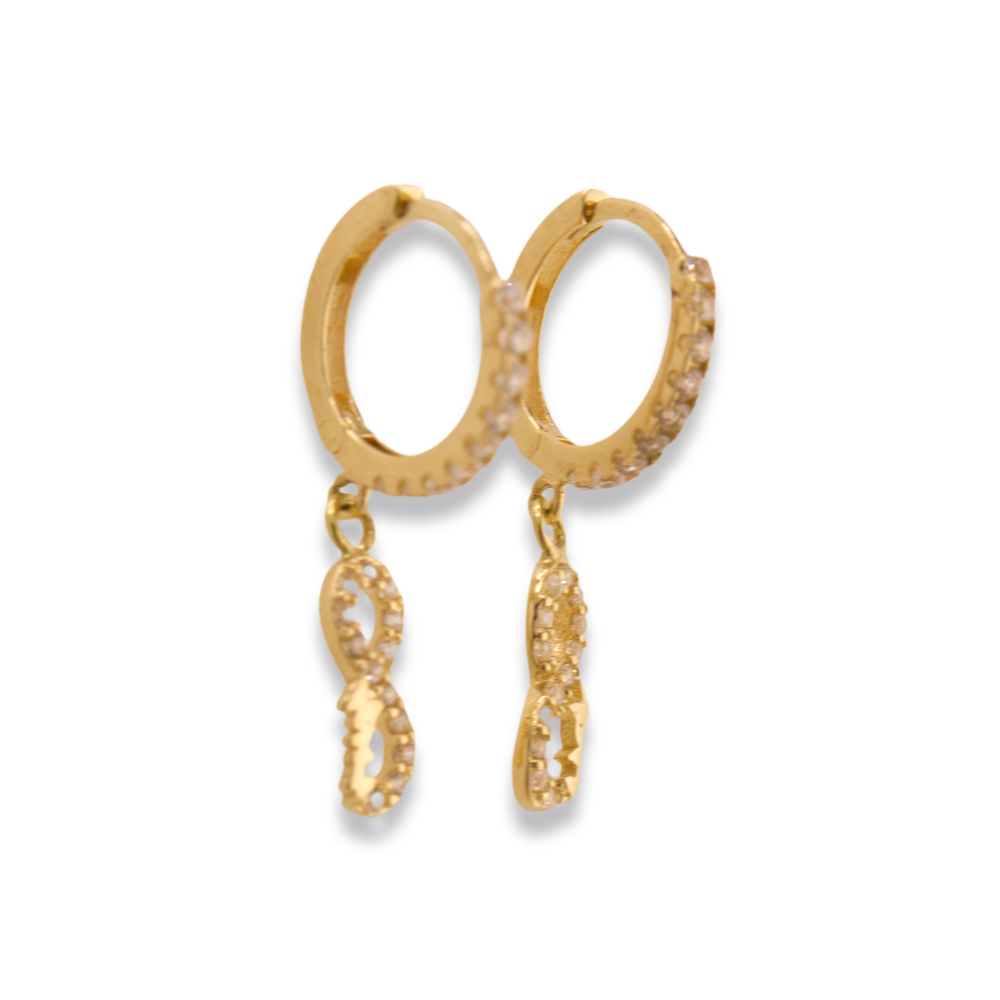 Zirconia Infinite Hoops Earrings