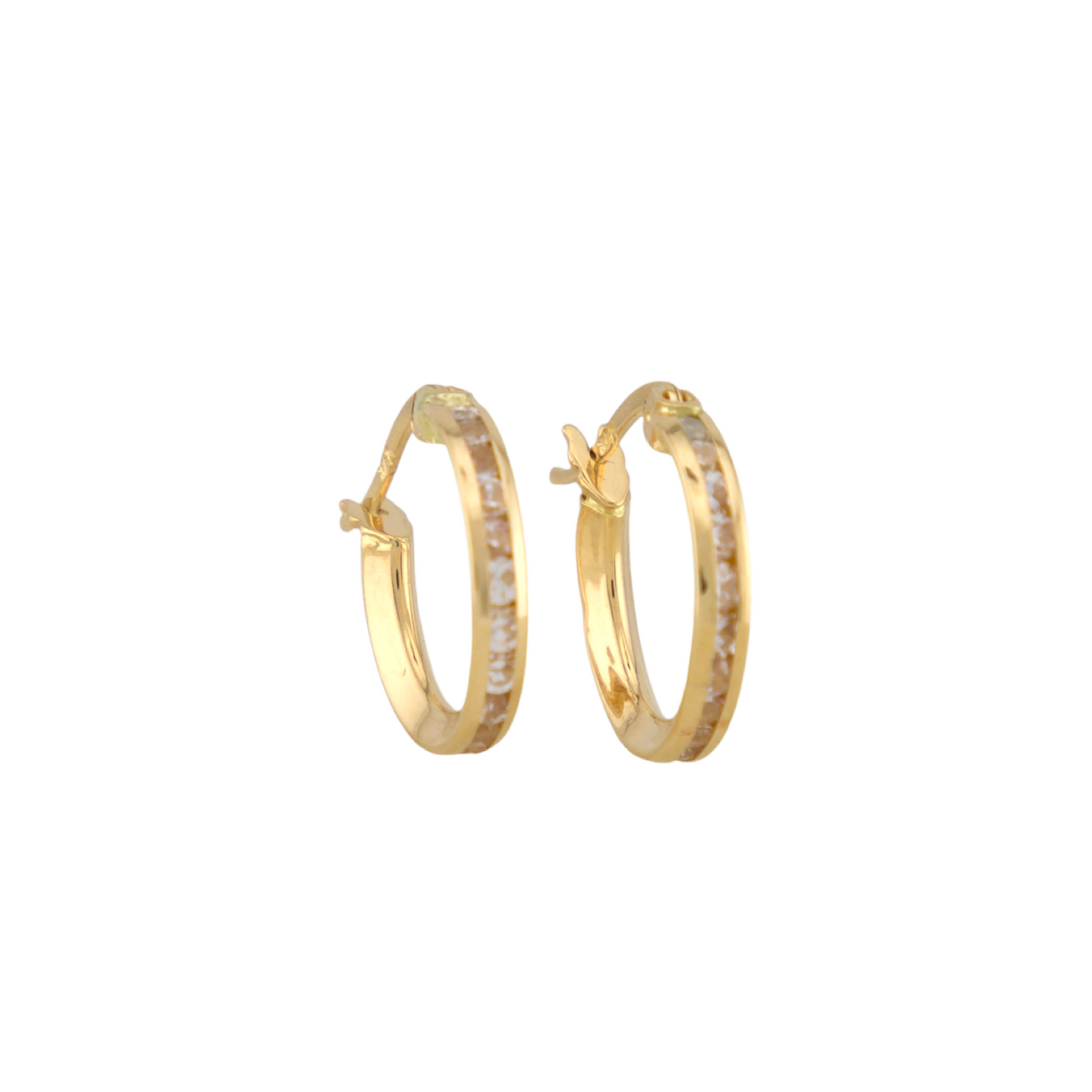 Zirconia Hoops Earrings