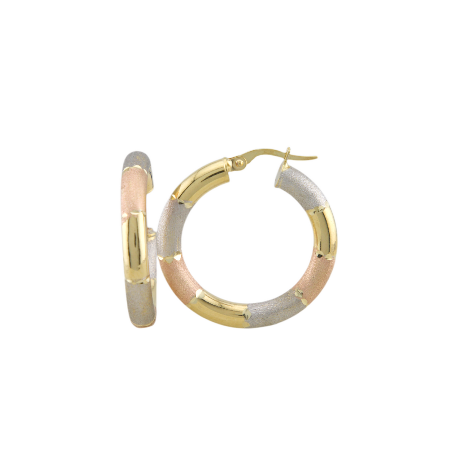 Three Colors Hoops Earrings