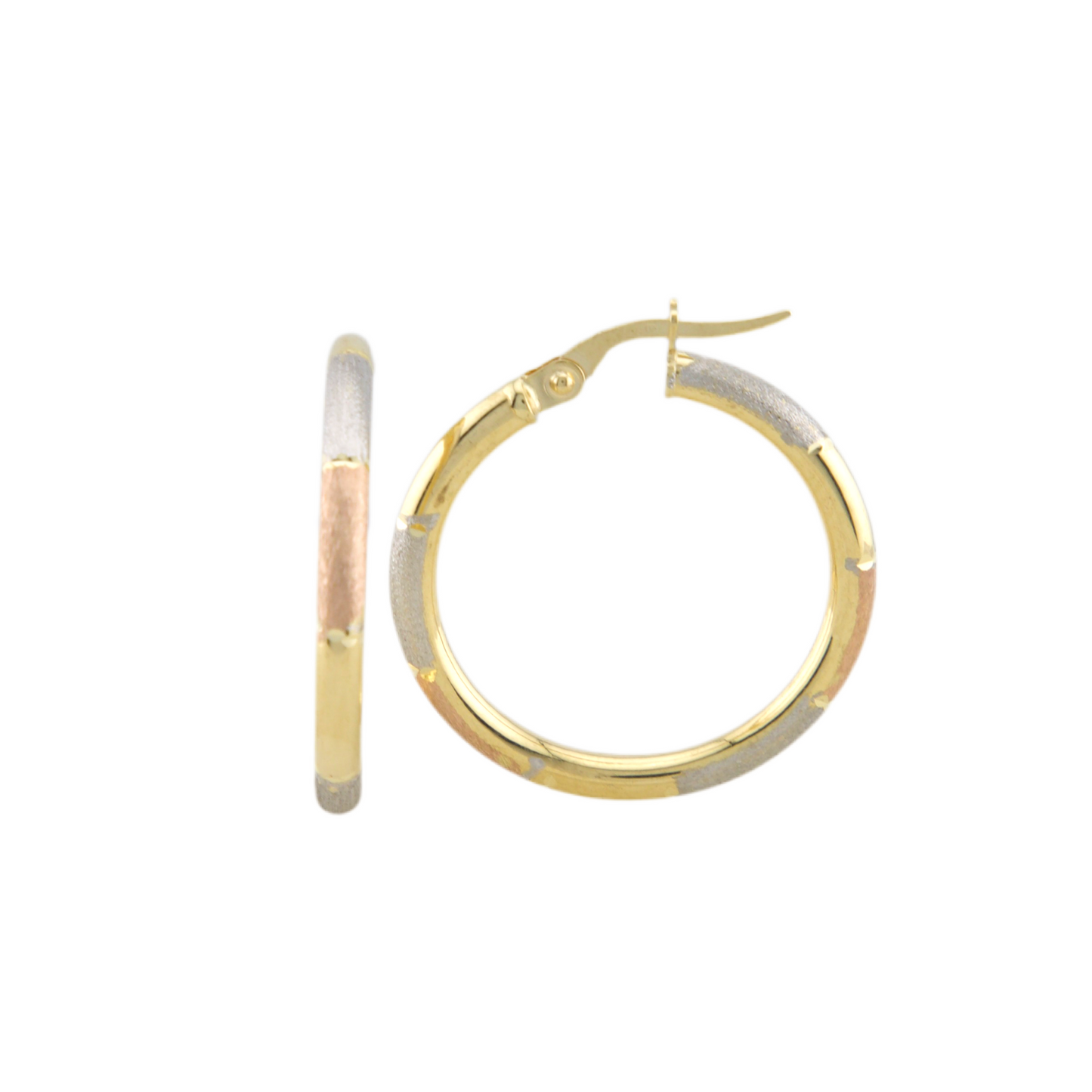 Three Colors Hoops Earrings