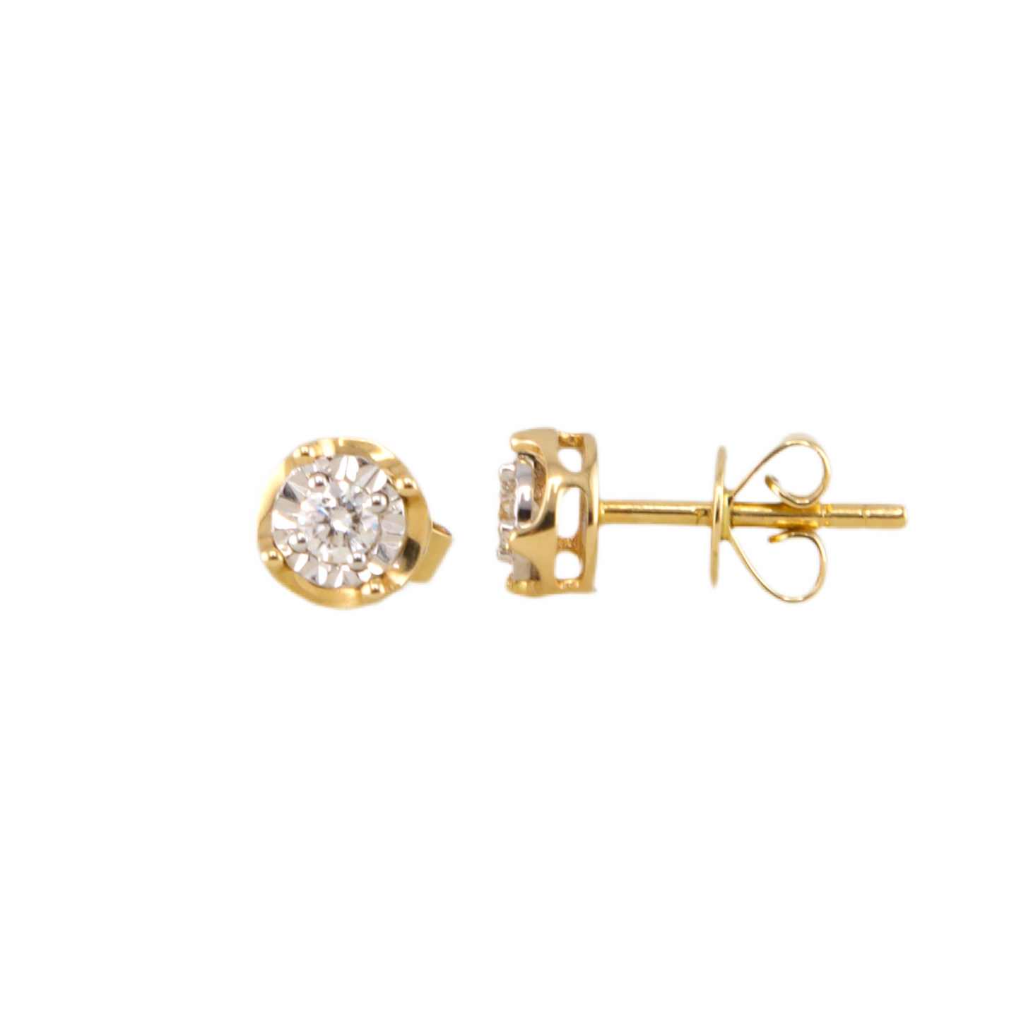 Round Diamond Stud Earrings