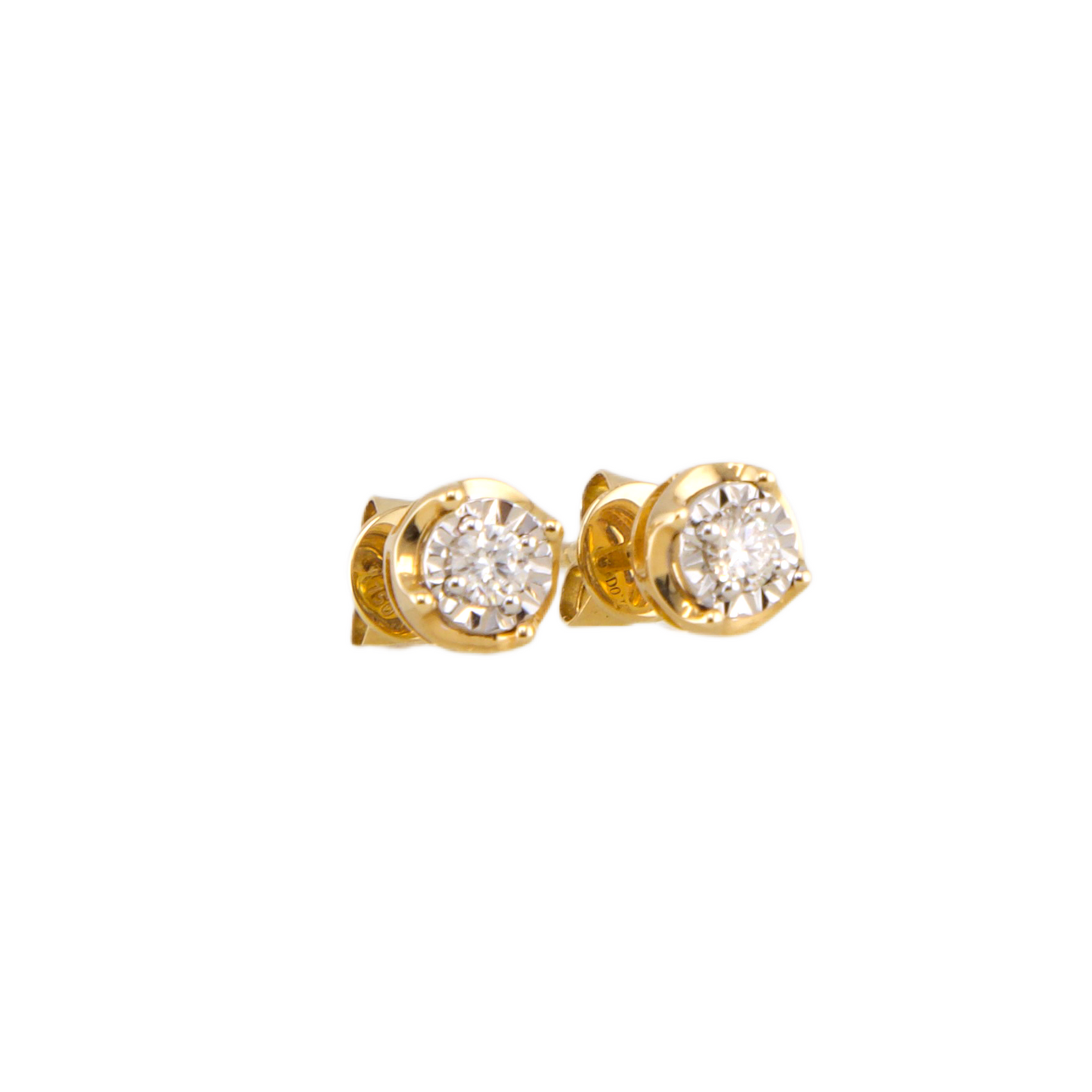 Round Diamond Stud Earrings