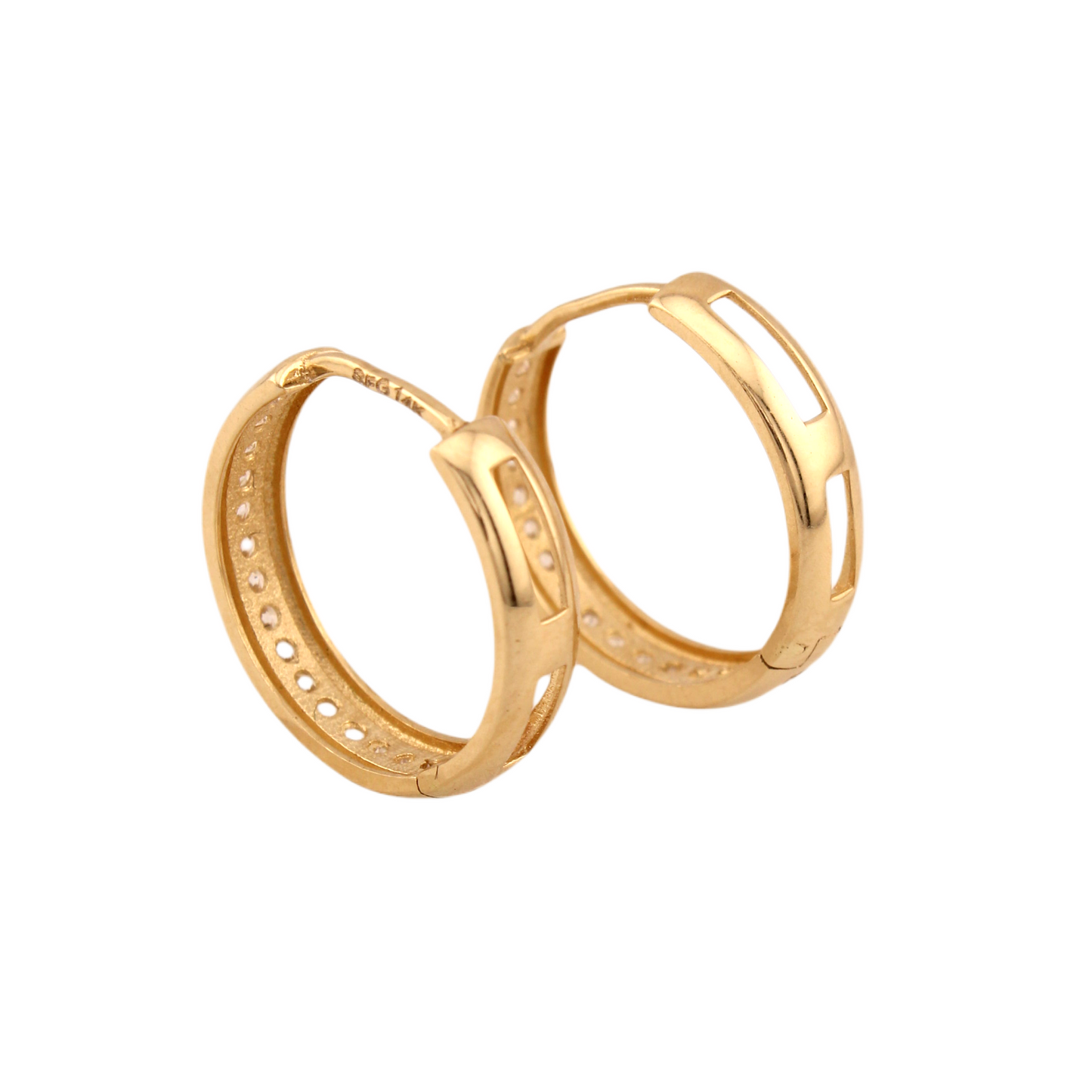 Zirconia Hoops Earrings
