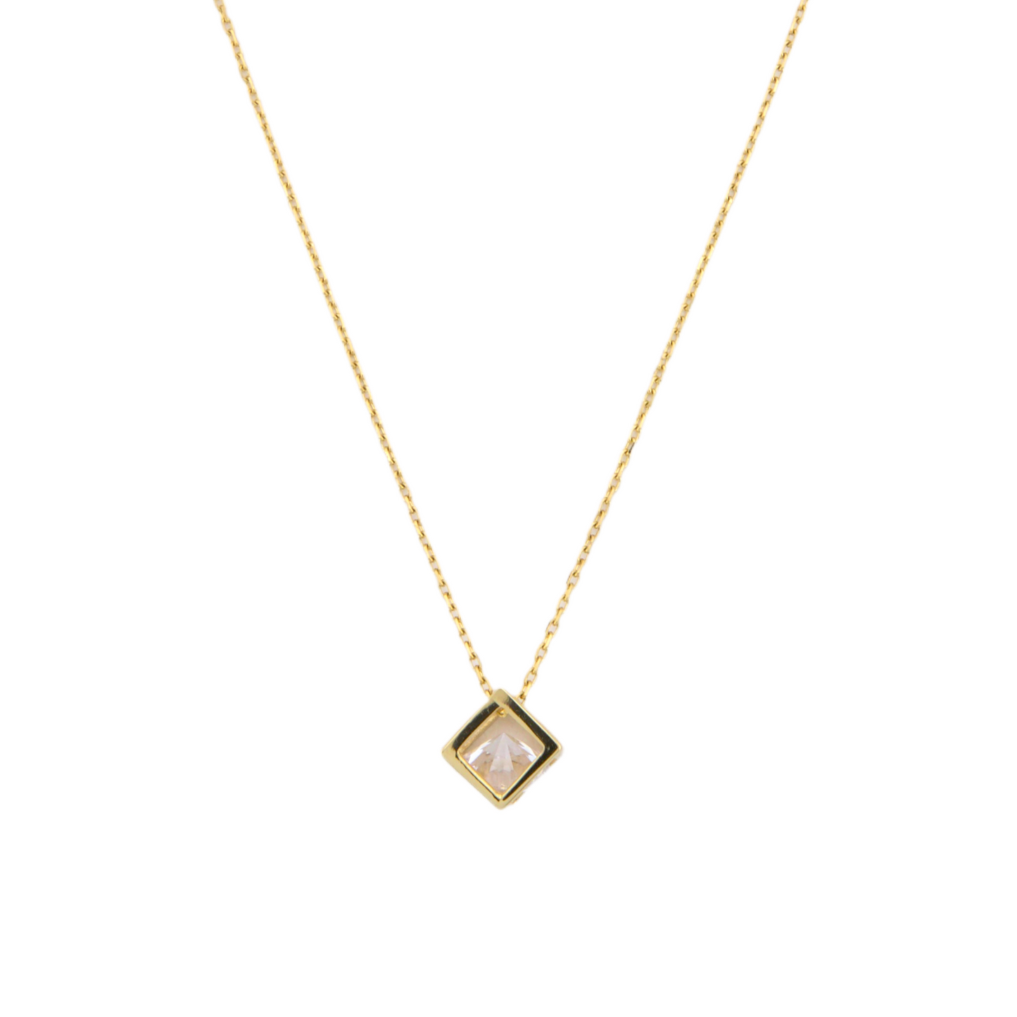 Zirconia In a Box Necklace