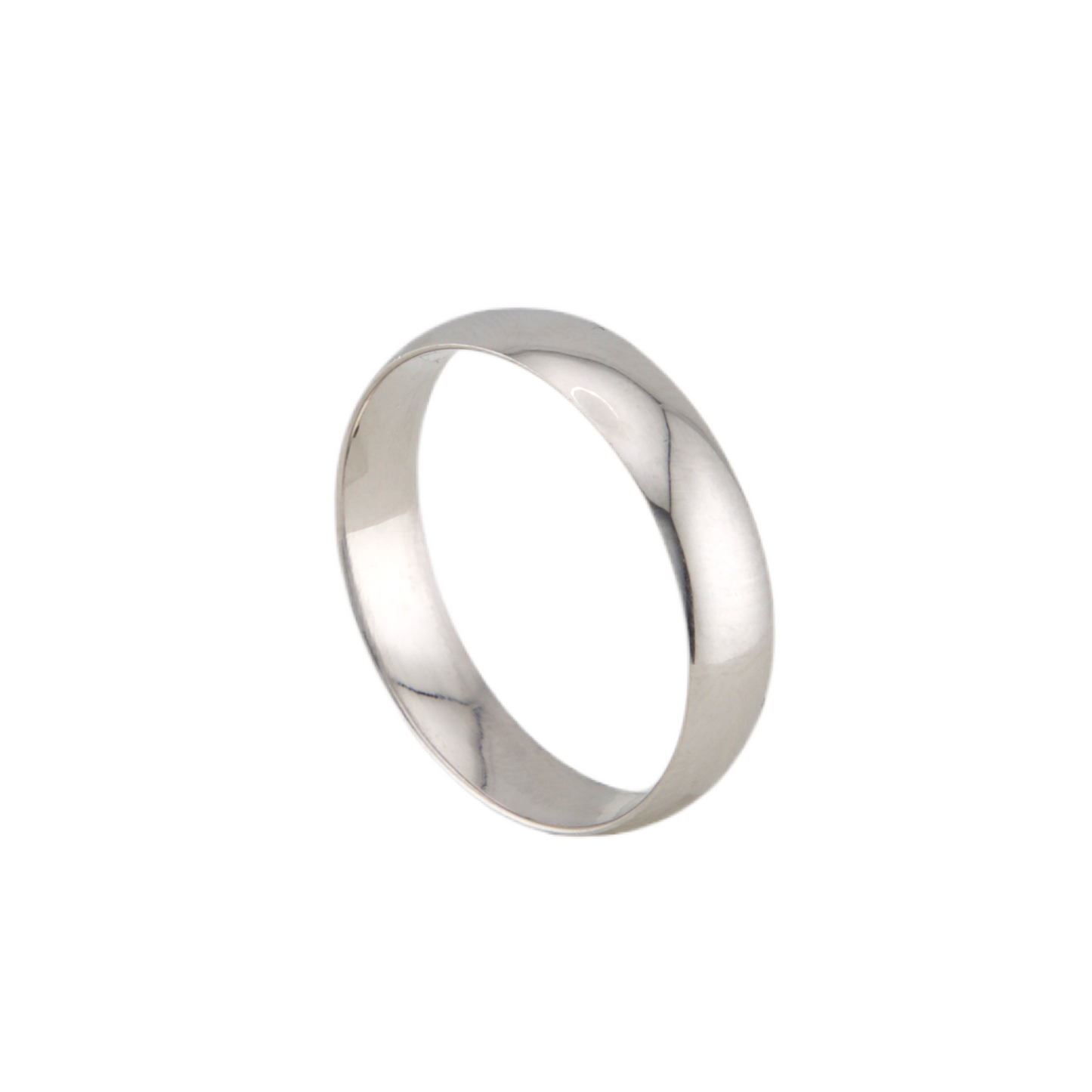 Solid White Gold Band
