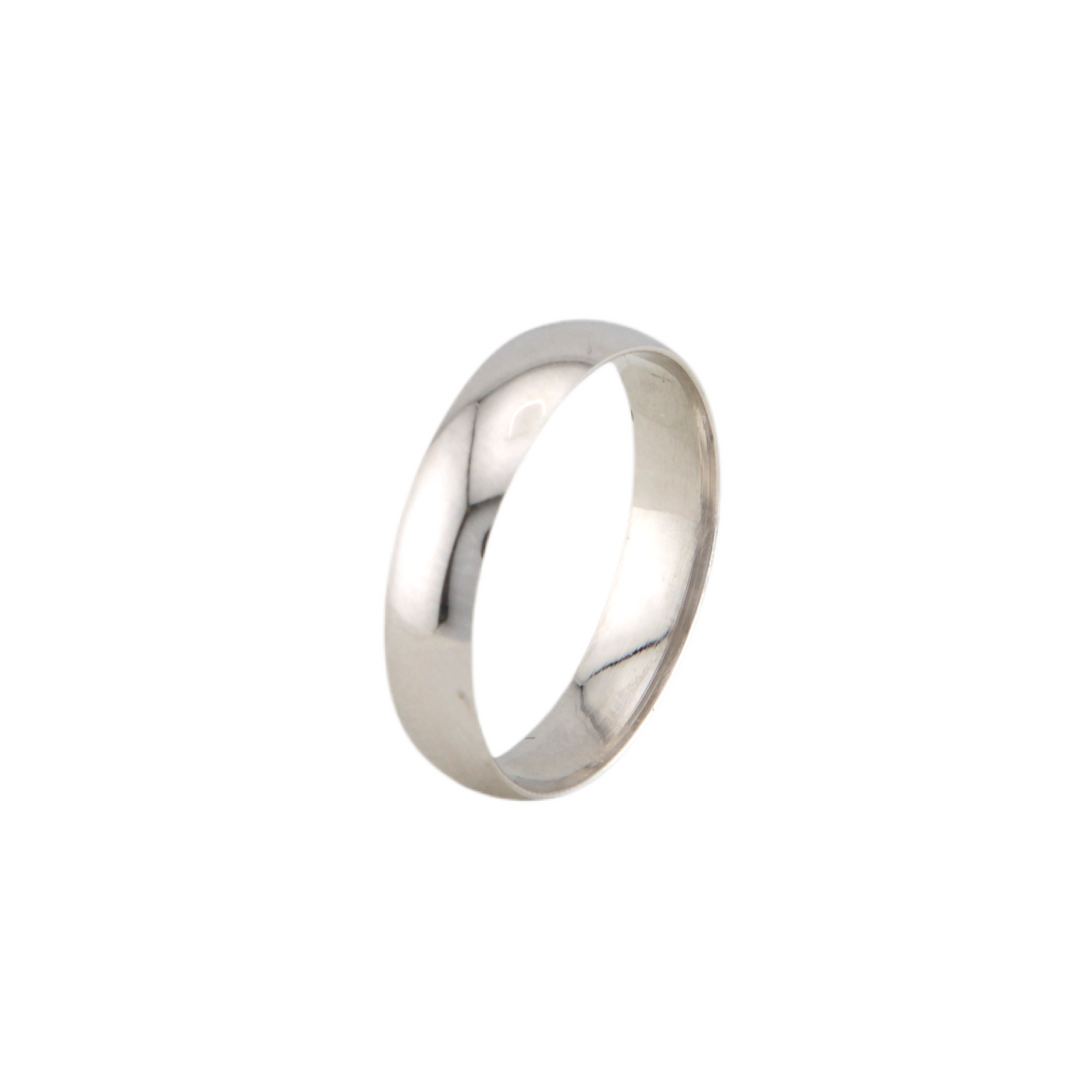 Solid White Gold Band
