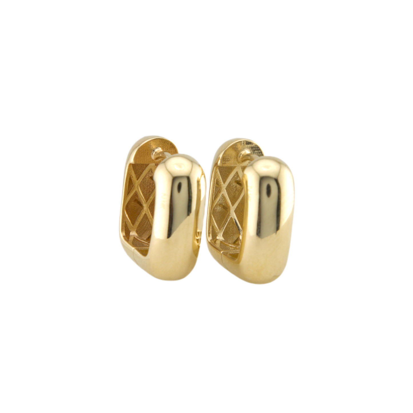 Fancy Square Hoops Earrings