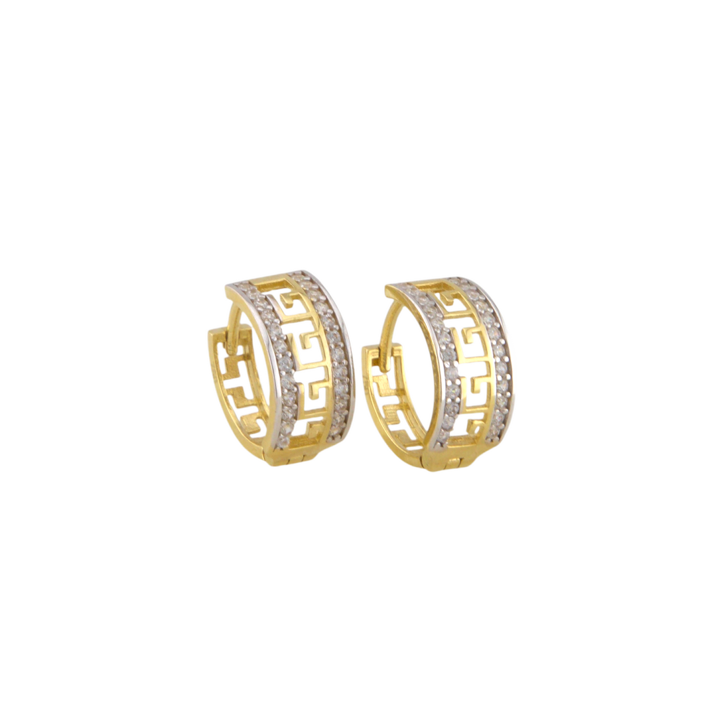 Fancy Zirconia Hoops Earrings