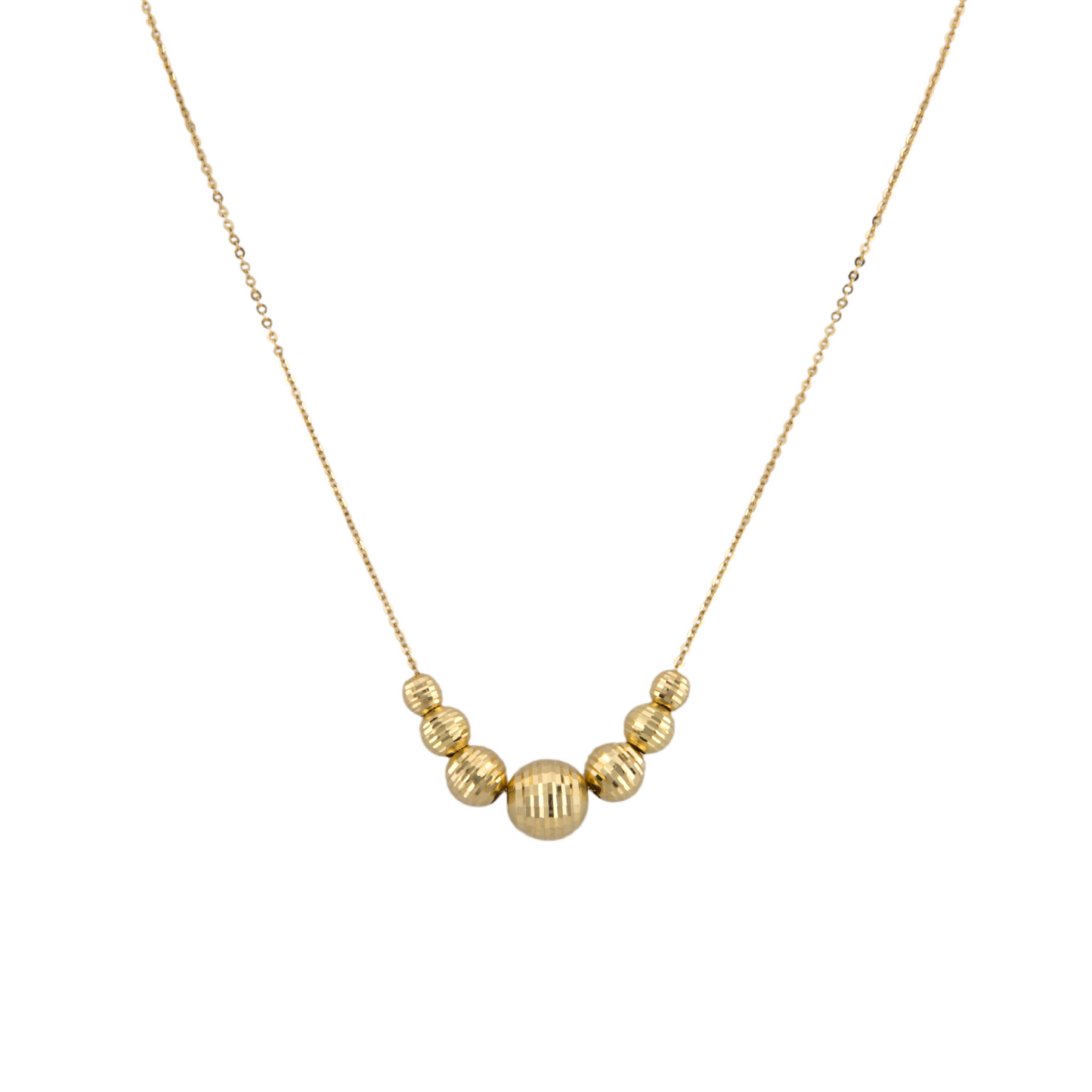 Diamond Cut Balls Necklace