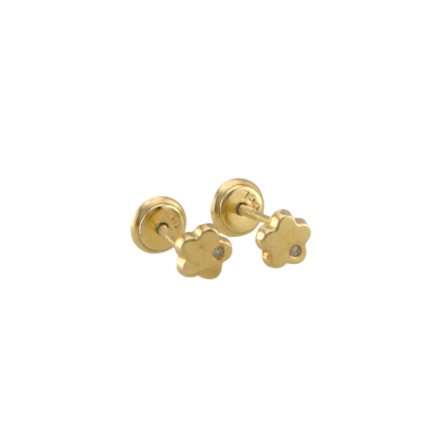 Diamond Flower Stud Earrings