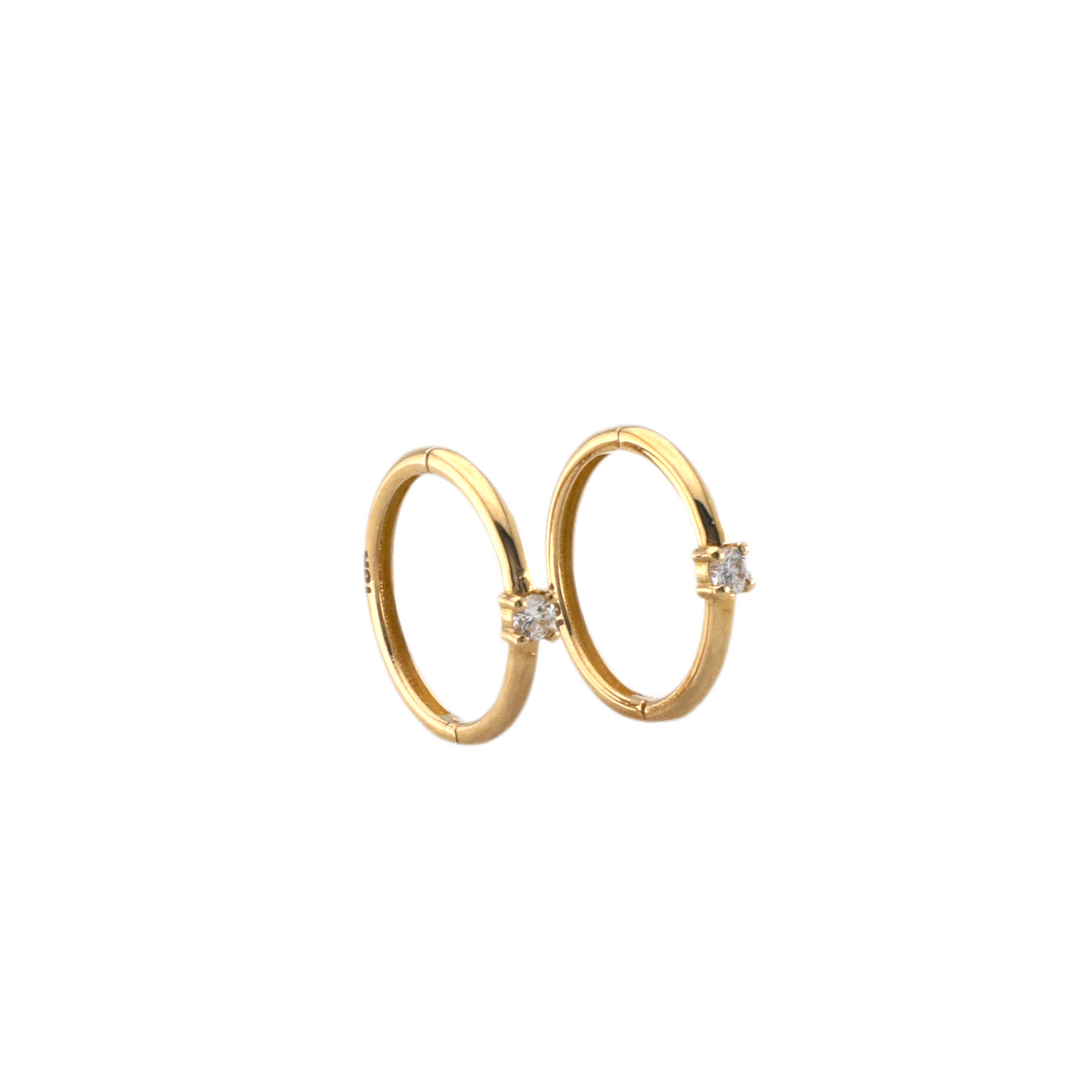 Diamond Huggie Earrings