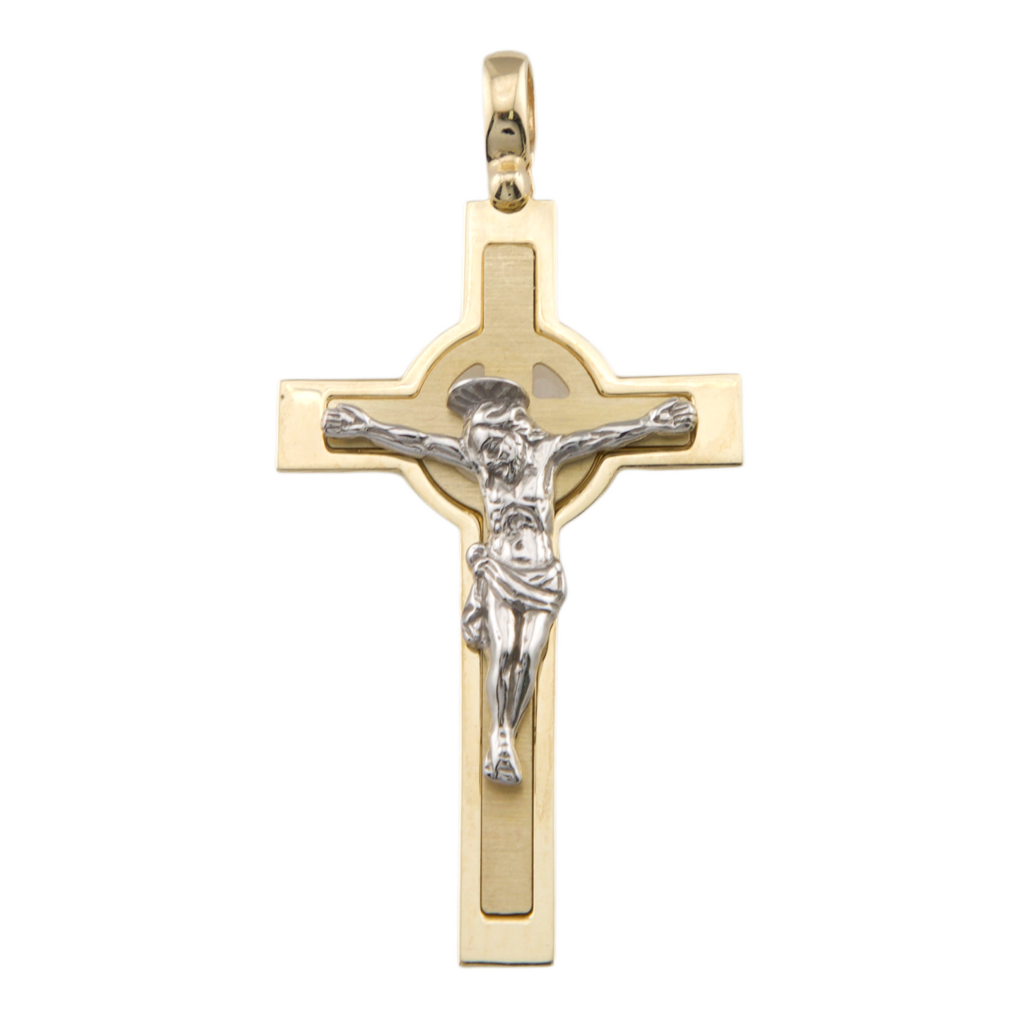 Solid Bicolor Cross Pendant