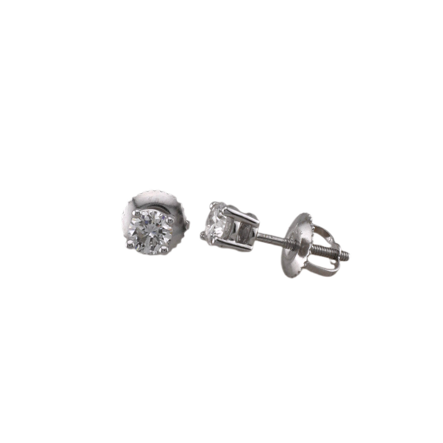 Round Diamond Stud Earrings