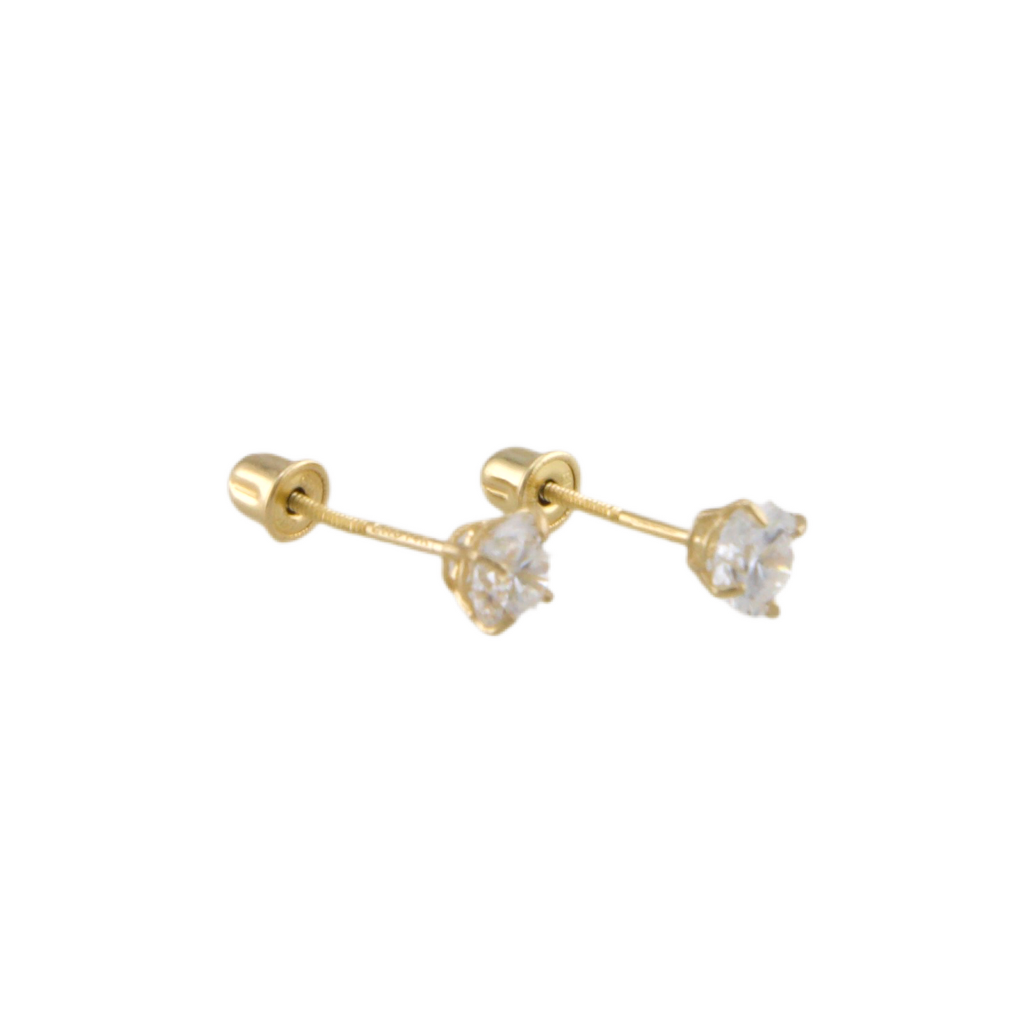 Round Diamond Stud Earrings