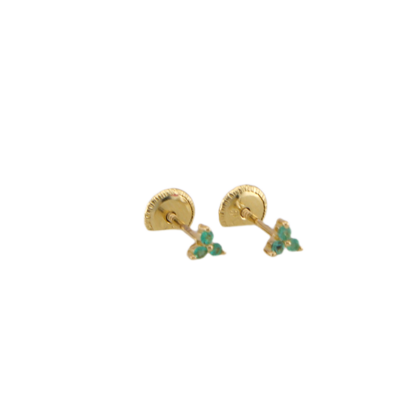 Emerald Triangle Stud Earrings
