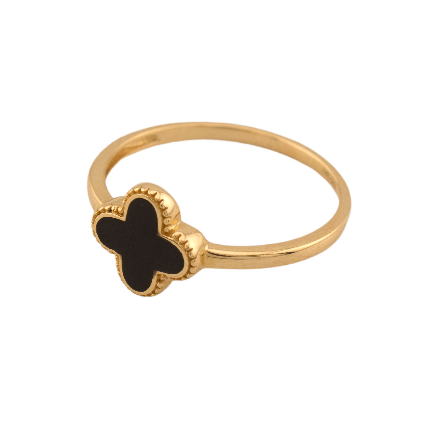 Black Trevol Ring