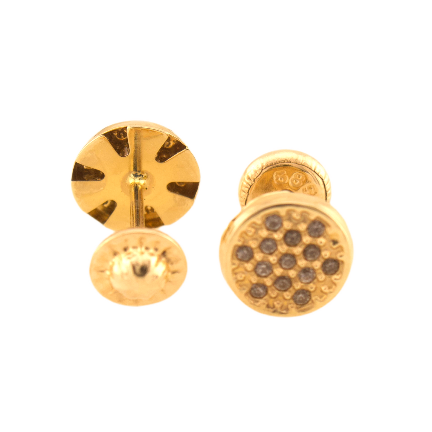 Fancy Zirconia Stud Earrings