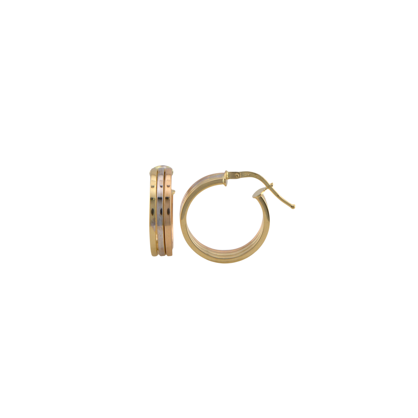 Three Colors Hoops Earrings