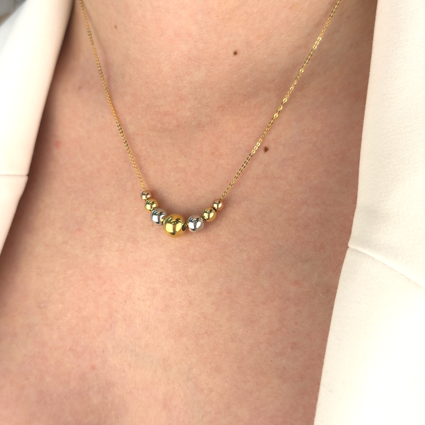 Three Colors Balls Necklace