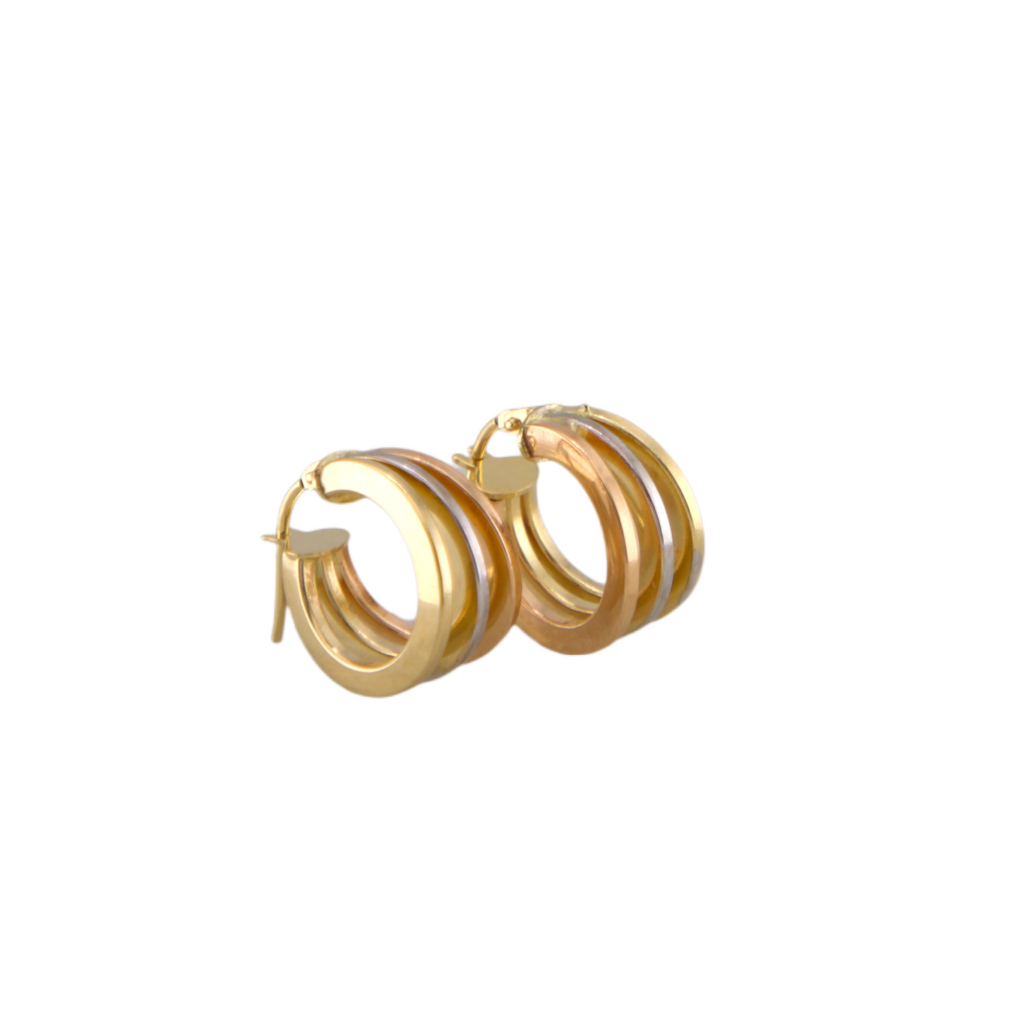 Three Colors Hoops Earrings