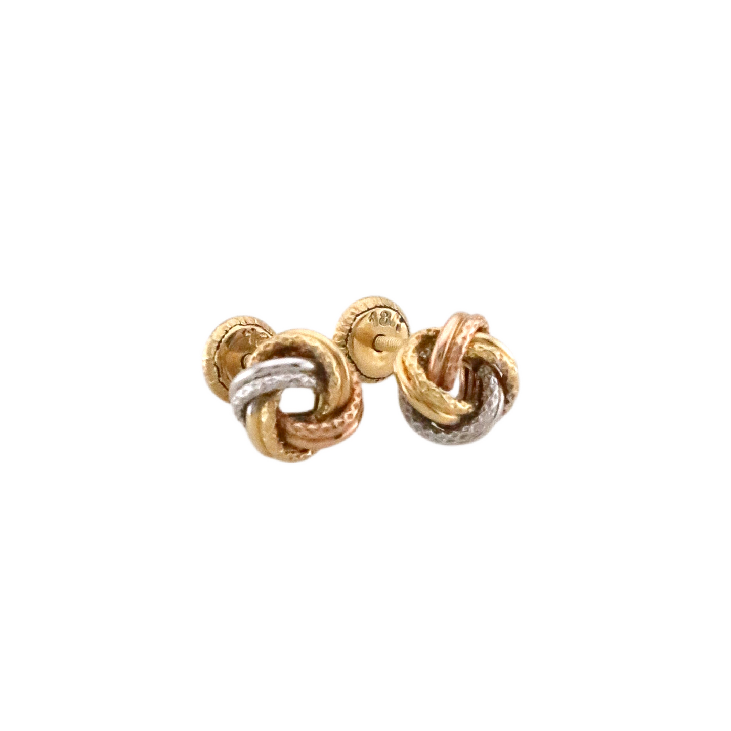 Three Colors Knot Stud Earrings