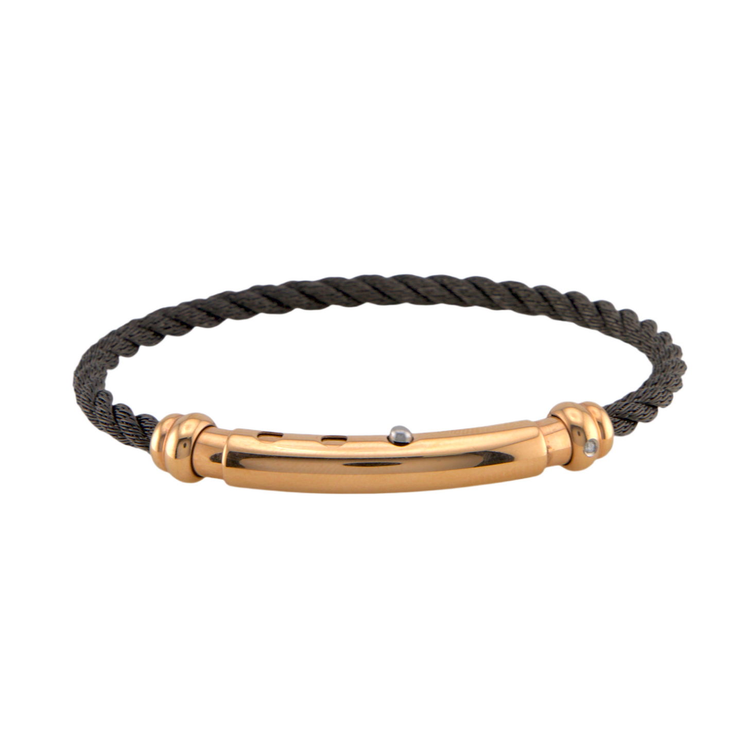 Stainless Steel & Diamond Bracelet