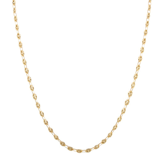 Mariner Link Chain 18K Italian Gold Size 40in x 4 mm Weight 9.4G