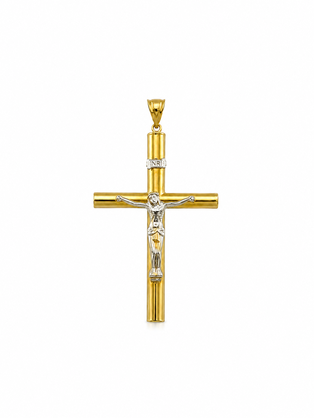 Solid Bicolor Cross Pendant