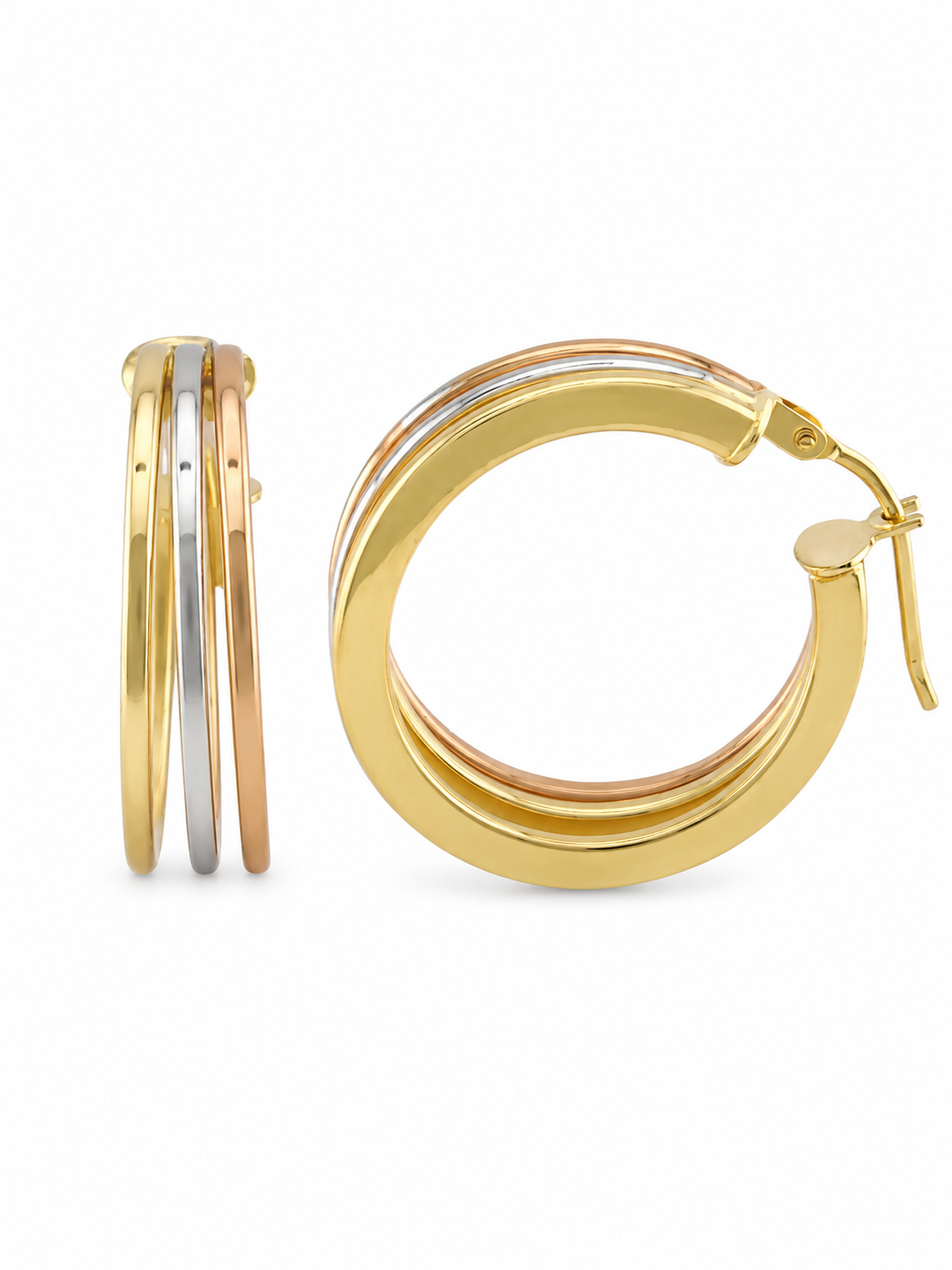 Three Colors Hoops Earrings