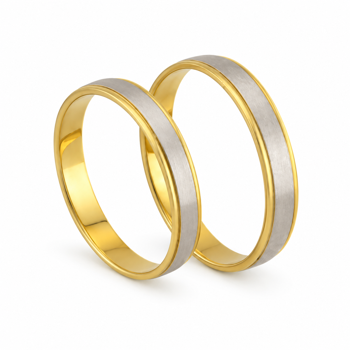 Bicolor Wedding Ring 18k