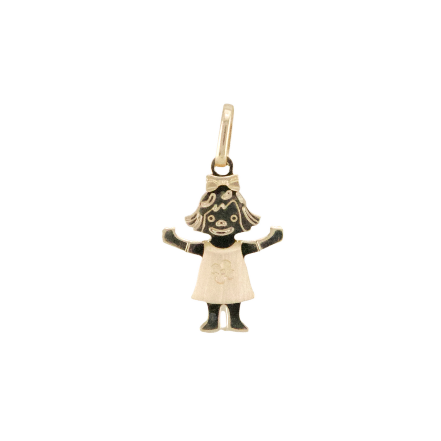 Little Girl Pendant 14K Size 27mm x 14mm Weight 1.2