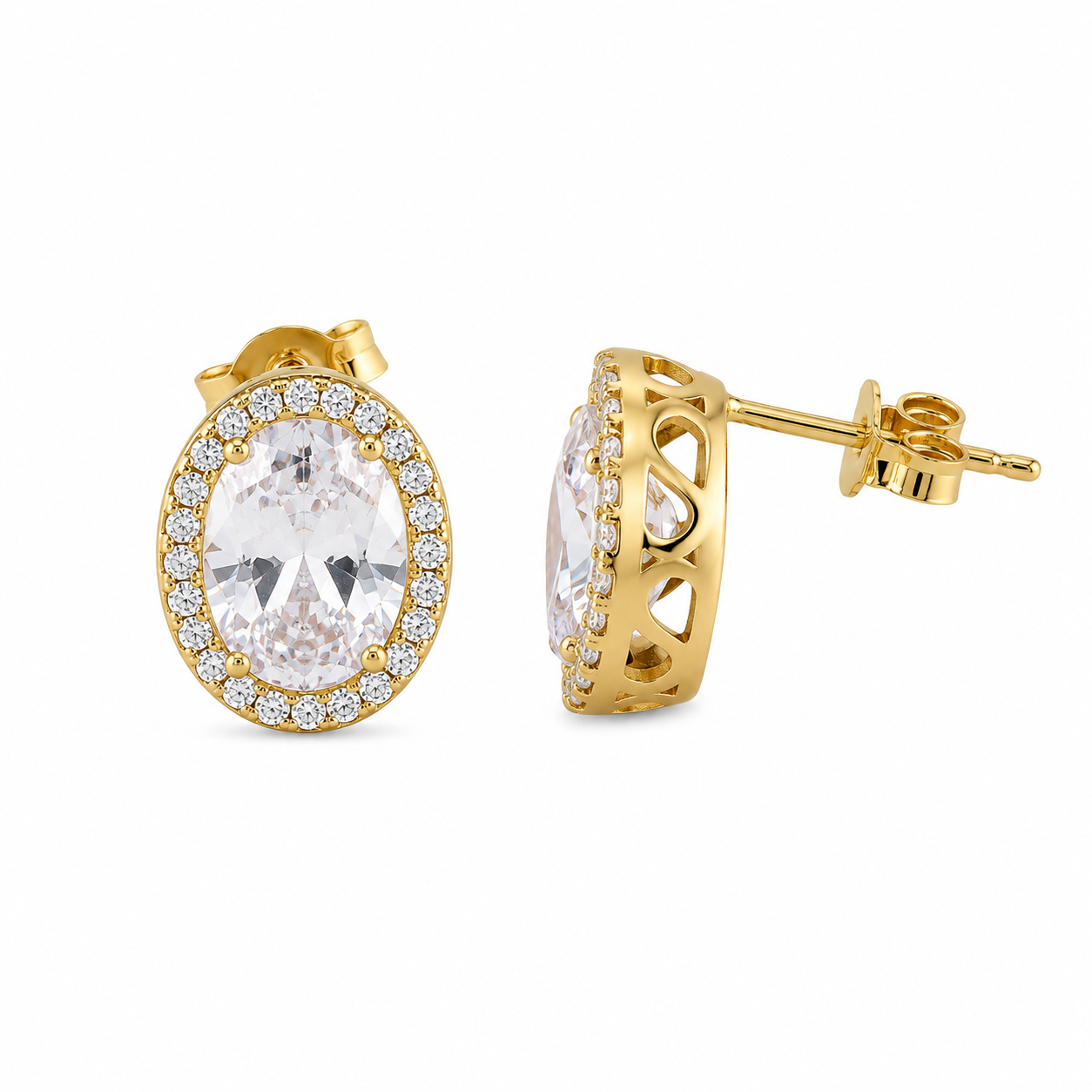 Stone Stud Earrings