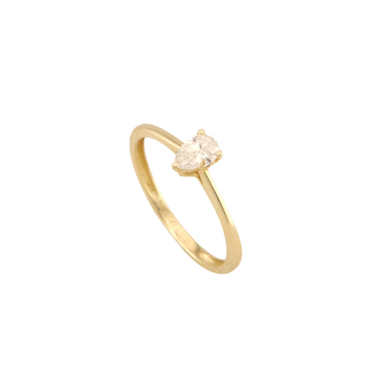 Diamond Pear Engagement Ring