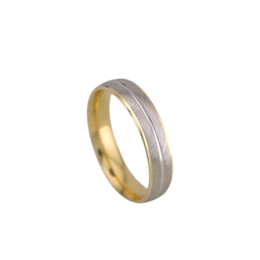 White & Gold Wedding Band