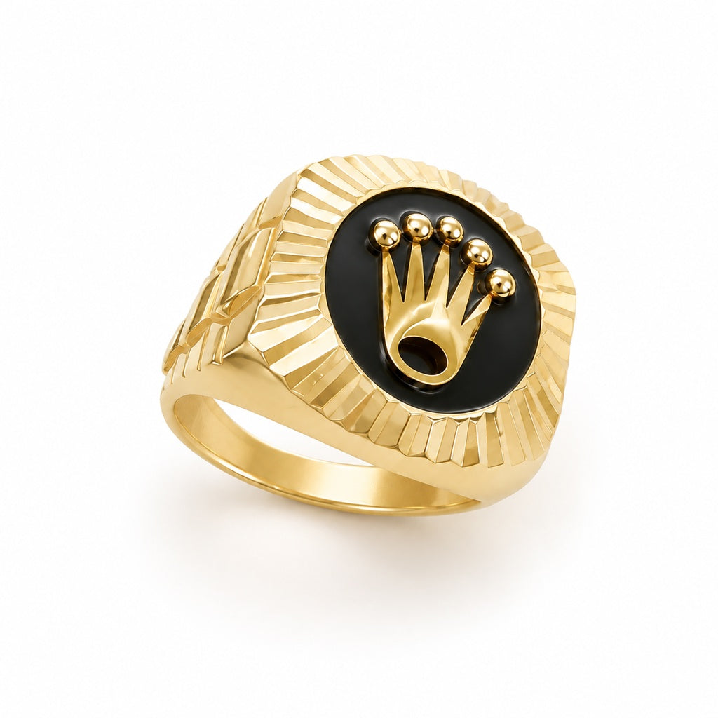 Crown Men Ring 18k