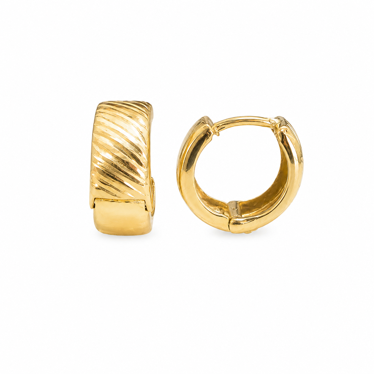 Diamond Cut Hoops Earrings