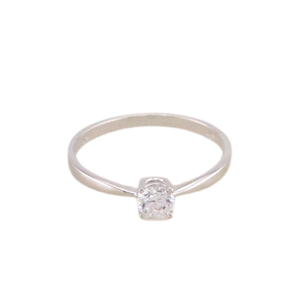 White Gold Solitaire Ring