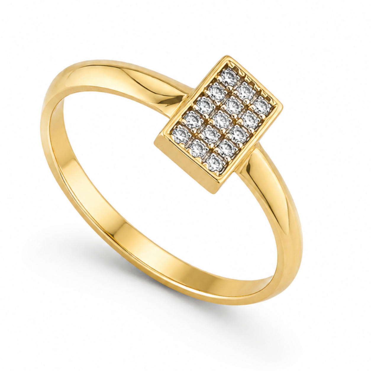Zirconia Square Ring