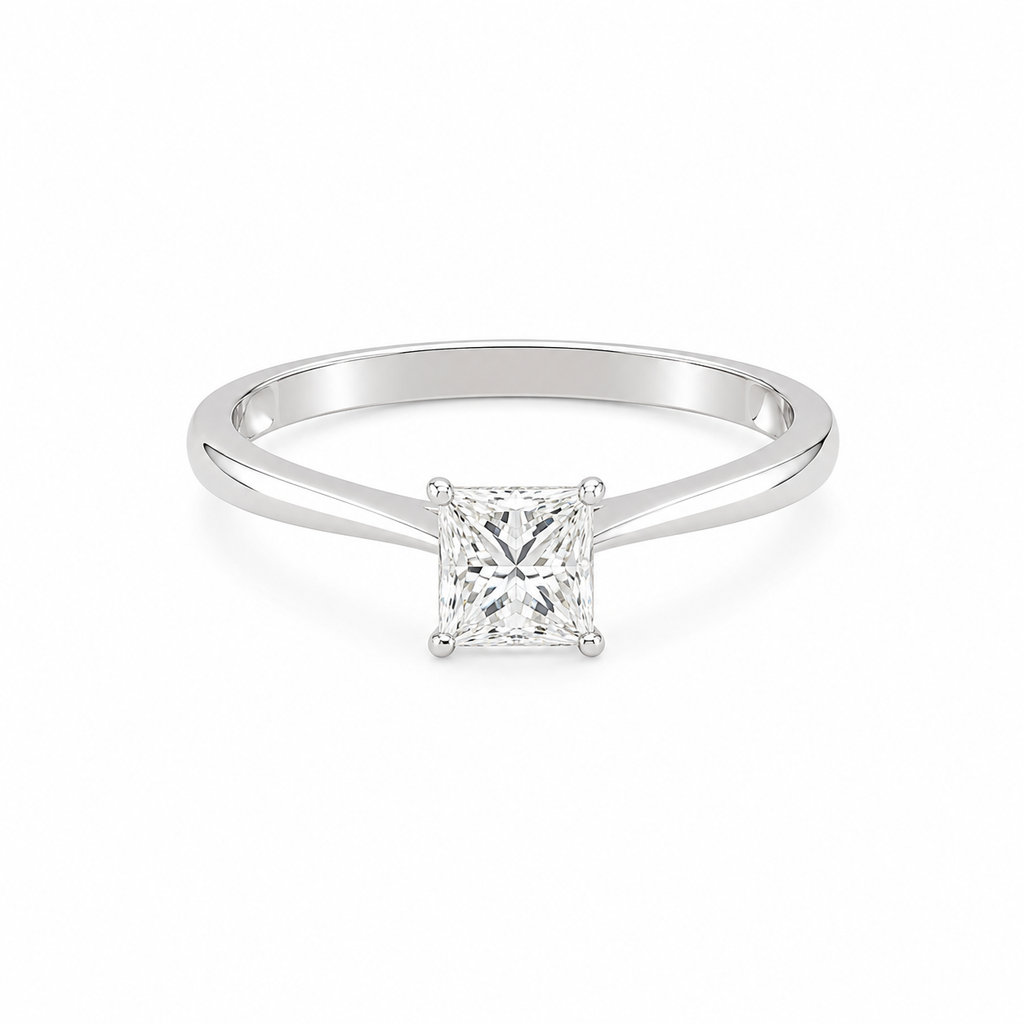 Princess Diamond Solitaire Ring