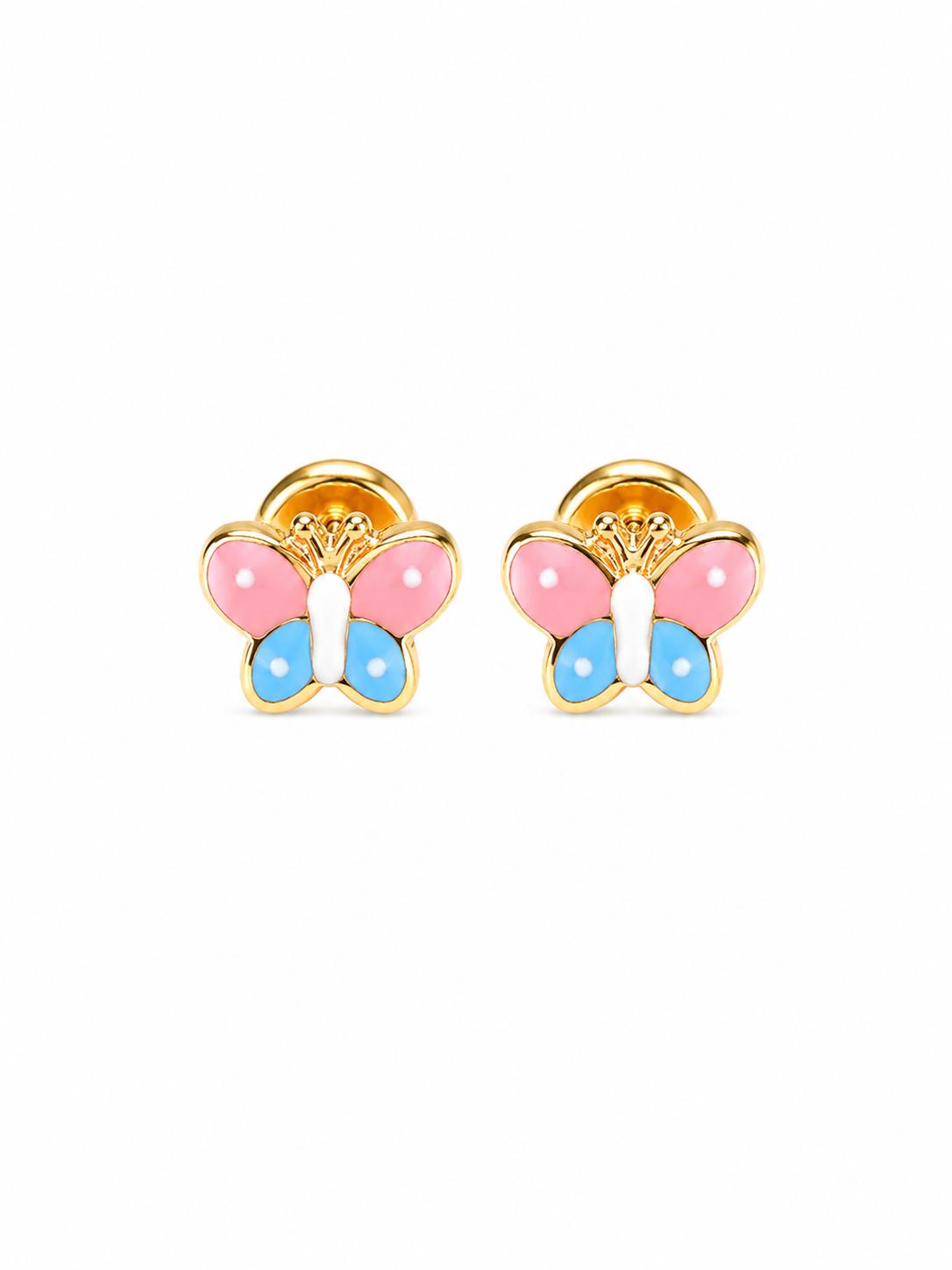 Multicolor Butterfly Stud Earrings