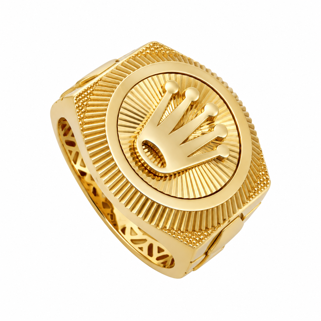 Crown Men Ring 18K