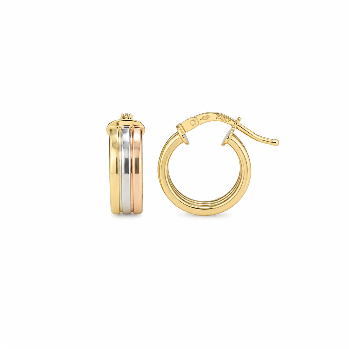 Three Colors Hoops Earrings